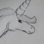 Trash doodle unicorn