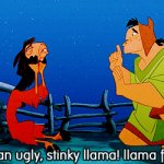 Emperors new groove llama face