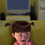 Monsters inc. Baby with computer