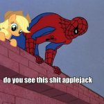 Applejack with Spiderman