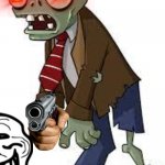 PvZ zombie | WHEN I; SEE A PEASHOOTER | image tagged in pvz zombie | made w/ Imgflip meme maker