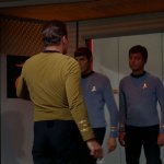 Kirk, McCoy, Spock