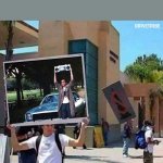 Protester w/ huge sign | image tagged in protester w/ huge sign | made w/ Imgflip meme maker