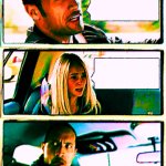 The Rock Driving trippy 60's edition meme