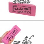 For Big Mistakes | arabin; my life | image tagged in for big mistakes | made w/ Imgflip meme maker