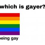 Which Is Gayer?