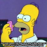 Homer Simpson Ticket
