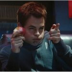 Captain Kirk finger gun pointing 2