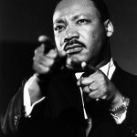 Martin Luther King double finger gun pointing