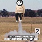 Hoge mom | THIS IS WHAT HAPPENED WHEN I SHOWED YOUR MOM HOW TO BUY HOGE | image tagged in to the moon | made w/ Imgflip meme maker