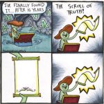 The Real Scroll of Truth meme
