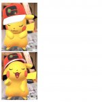 Pikachu version of the drake meme