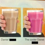 Milk, the cooler Milk | image tagged in the cooler daniel,choccy milk,straby milk | made w/ Imgflip meme maker