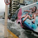 Street water slide fun