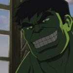 Hulk with a smile on his face