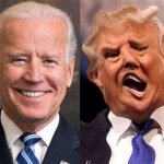 Biden grounded, Trump on acid meme