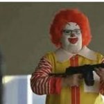 clown with a gun