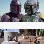 Good And Bad Mando and Boba