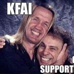 KFAI Spring Pledge Drive | KFAI; OUR
SUPPORTERS | image tagged in niko and dio | made w/ Imgflip meme maker