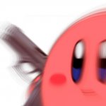 Kirby has found a gun meme