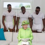 Queen Elizabeth and 5 Guys