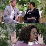 Meghan Harry and Oprah Meme Template