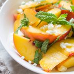 Peach mint salad