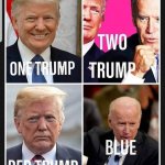 1 trump 2 trump red Trump blue Trump