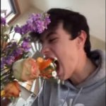eating flowers