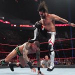 Seth Rollins Curb Stomp to Randy Orton