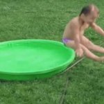 Kid jumping in pool fail GIF Template
