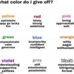 What color do i give off? meme