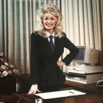 Dolly Parton in the office