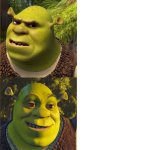 Shrek no - yes (drake format)