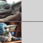 Baby Yoda v1 (Happy → Angry) meme