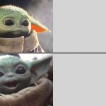 Baby Yoda v4 (Sad → Happy) meme