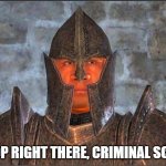 YOUR UNDER ARESST | STOP RIGHT THERE, CRIMINAL SCUM | image tagged in stop right there criminal scum | made w/ Imgflip meme maker