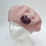 fancy pink beret