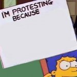 Marge Simpson Protest Sign
