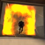 Demoman running from explosion