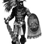 Aztec eagle warrior transparent