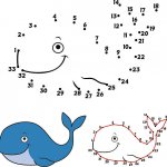 Dot to dot puzzle whale