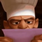 Chef Skinner Reading a Letter GIF Template