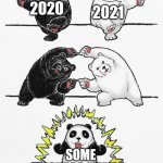 Panda Fusion | 2021; 2020; SOME KICKASS MEMES | image tagged in panda fusion,2020,2021,memes,funny,relatable | made w/ Imgflip meme maker