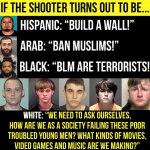 Mass shooting racist hypocrisy