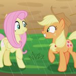 Fluttershy, Applejack