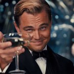 DiCaprio toasting