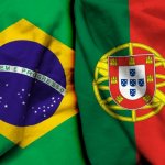 Brazil Portugal flags