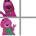 Barney yes no meme