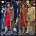 Lady Gaga & Al Pacino on the set of “House of Gucci” in Rome meme